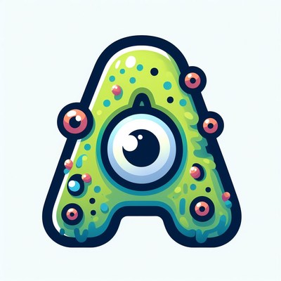 Green monster letter a