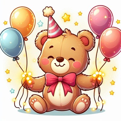 Happy birthday teddy bear