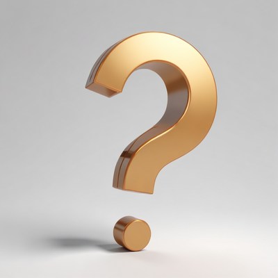 Golden question mark