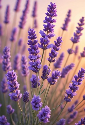 Lavender field at sunset