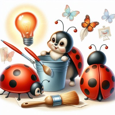Ladybug art class