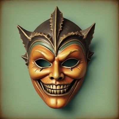 Smiling devil mask