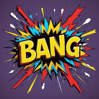 Comic book style bang explosion