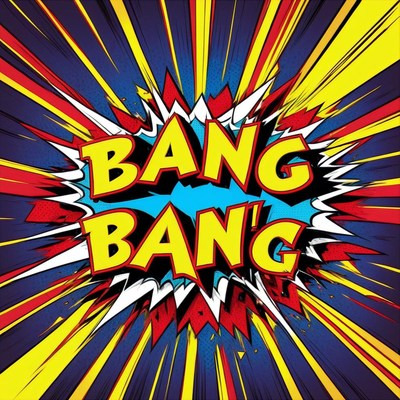 Comic book bang explosion