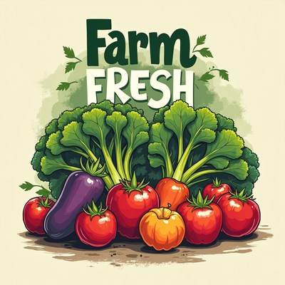 Farm-fresh vegetables gathered together