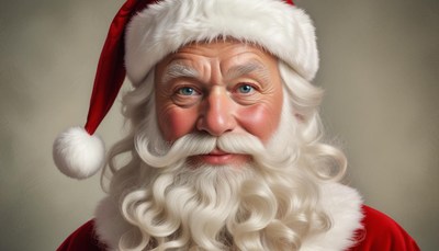 Santa claus smiles for the camera