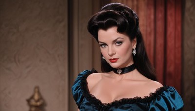 Elegant woman in vintage attire at a classic setting