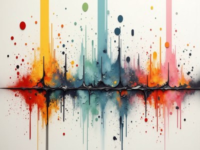 Modern abstract art of sound waves