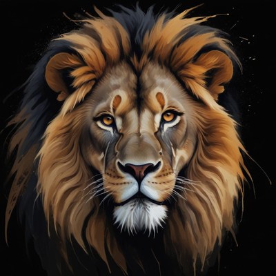 Majestic lion displaying strength and beauty in portrait