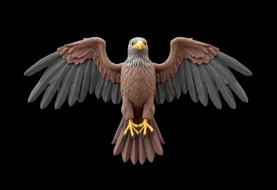 Majestic eagle soaring with outstretched wings