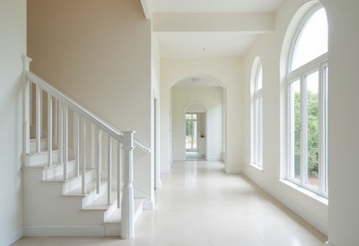 Modern interior with a staircase and natural light