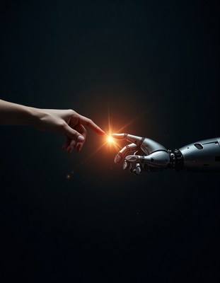 Connection between human and robot in a dark setting