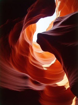 Spectacular view of antelope canyon's rock formations