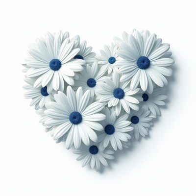 Flowers arranged in heart shape for decoration or gifting