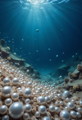 Underwater exploration reveals stunning pearl formations