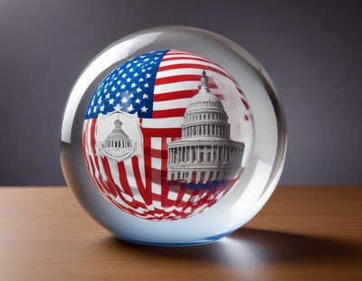 Symbolism of democracy captured in a clear sphere