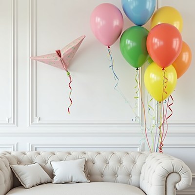 Fun birthday celebration in a modern living room