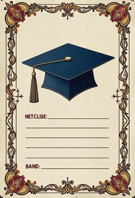 Decorative graduation certificate design