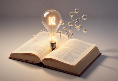 Creative ideas light up a science-themed book