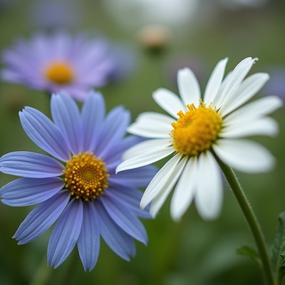 Colorful daisies blooming in a sunny field during spring
