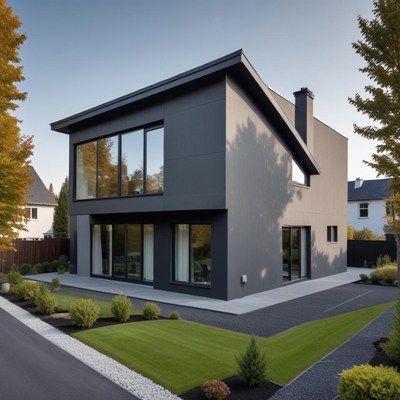 Modern home with garden in a quiet neighborhood