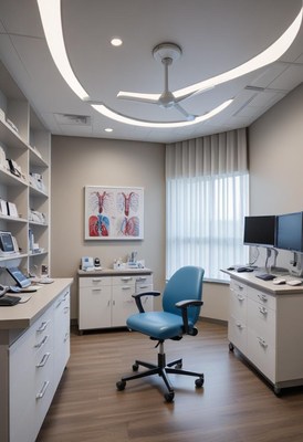 Modern healthcare office with advanced equipment and design