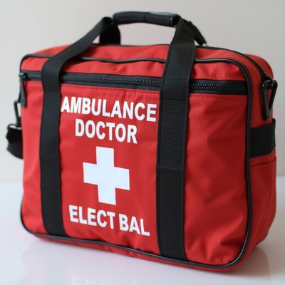 Medical bag used by ambulance staff during emergencies