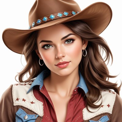 Cowgirl portrait showcases western style and charm