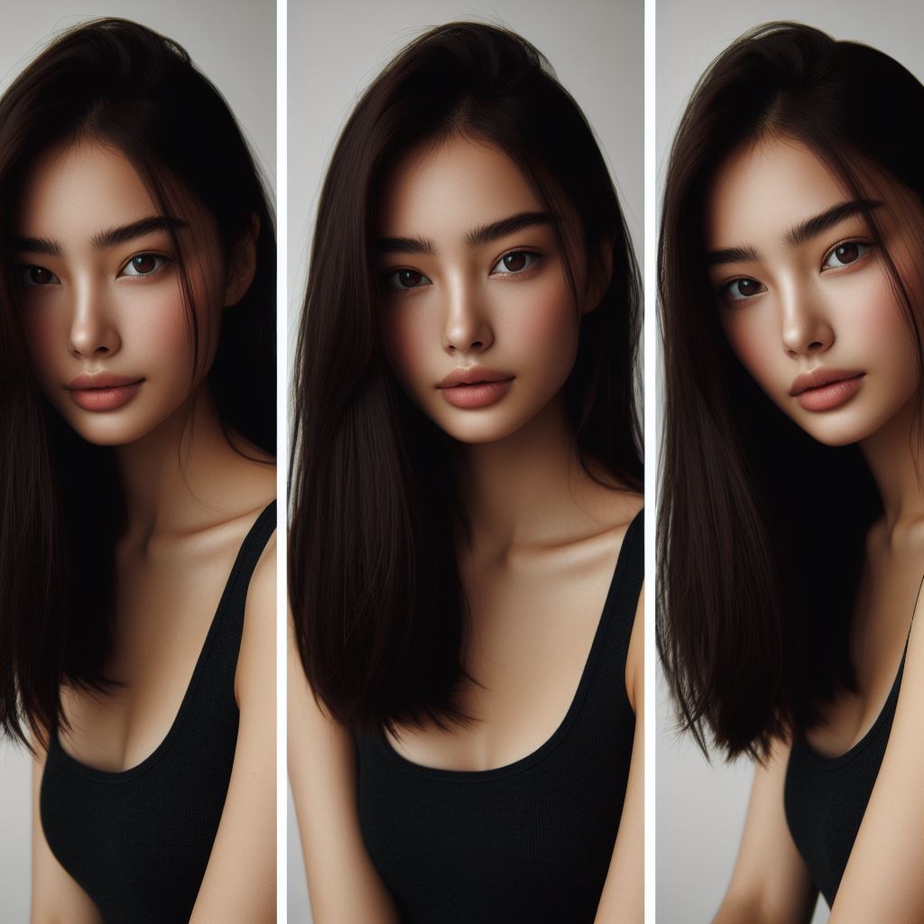 Woman posing in black tank top Woman posing in black tank top