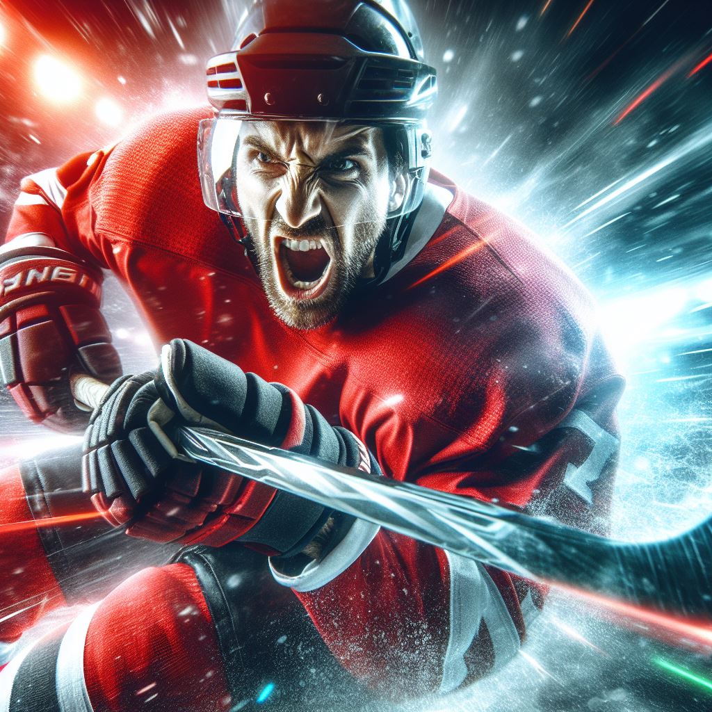 Hockey player in action Hockey player in action