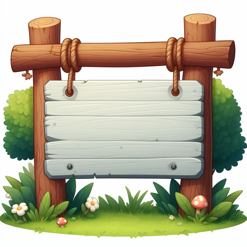 Blank wooden sign in grass Blank wooden sign in grass