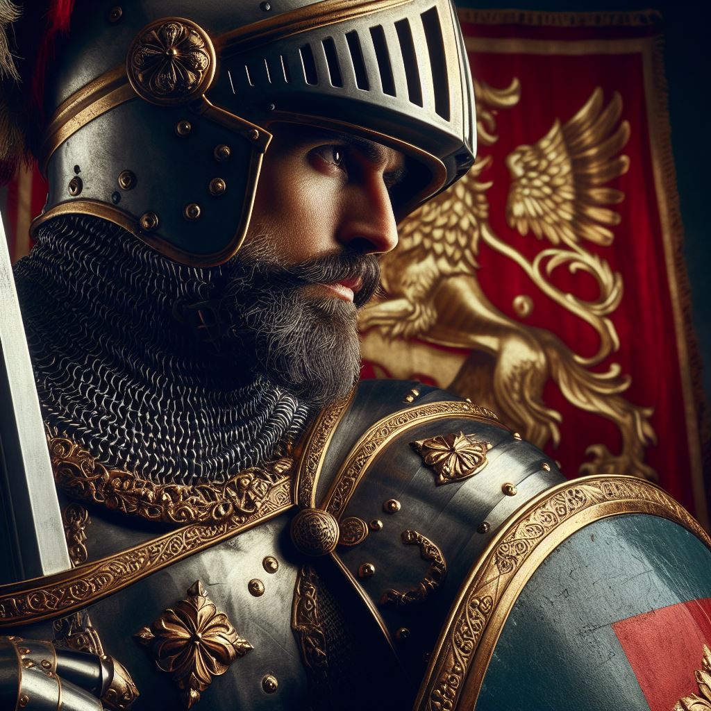 Medieval knight in armor Medieval knight in armor