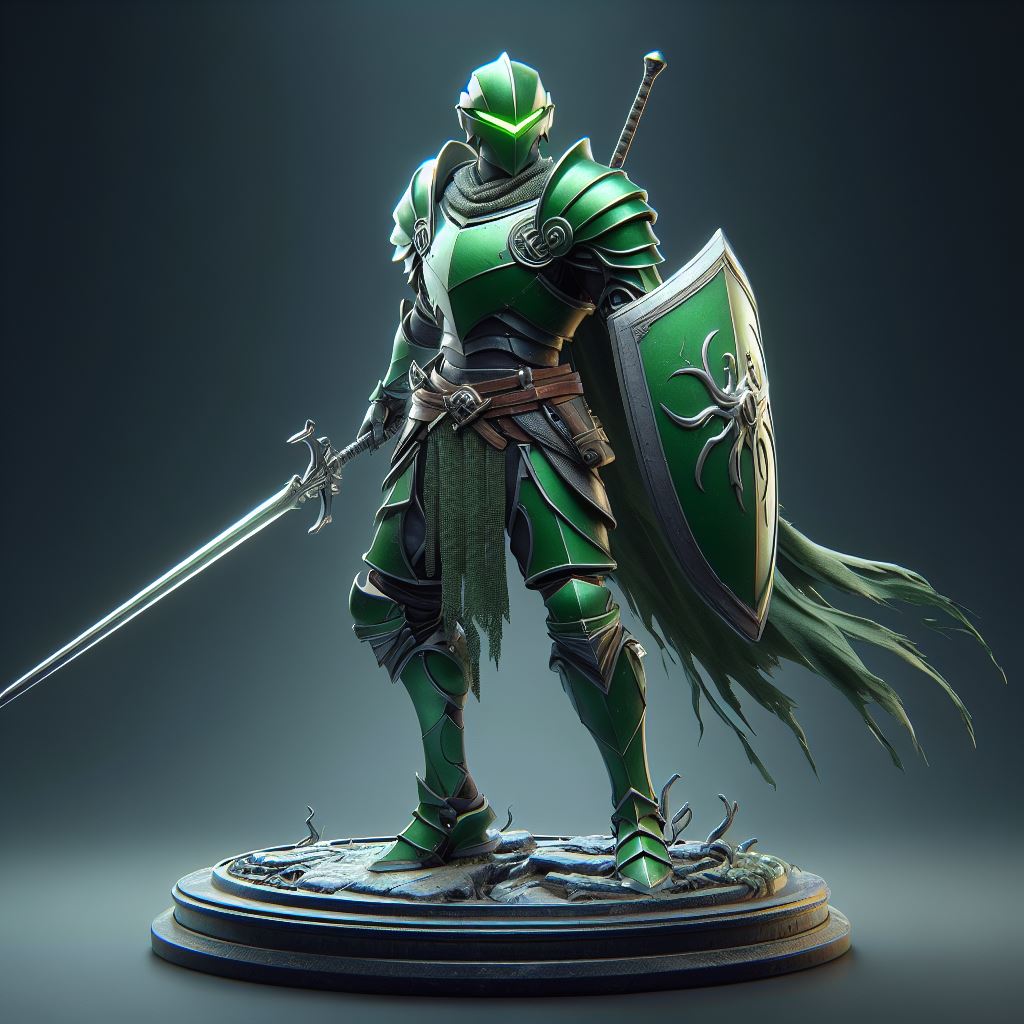 Green knight statue Green knight statue