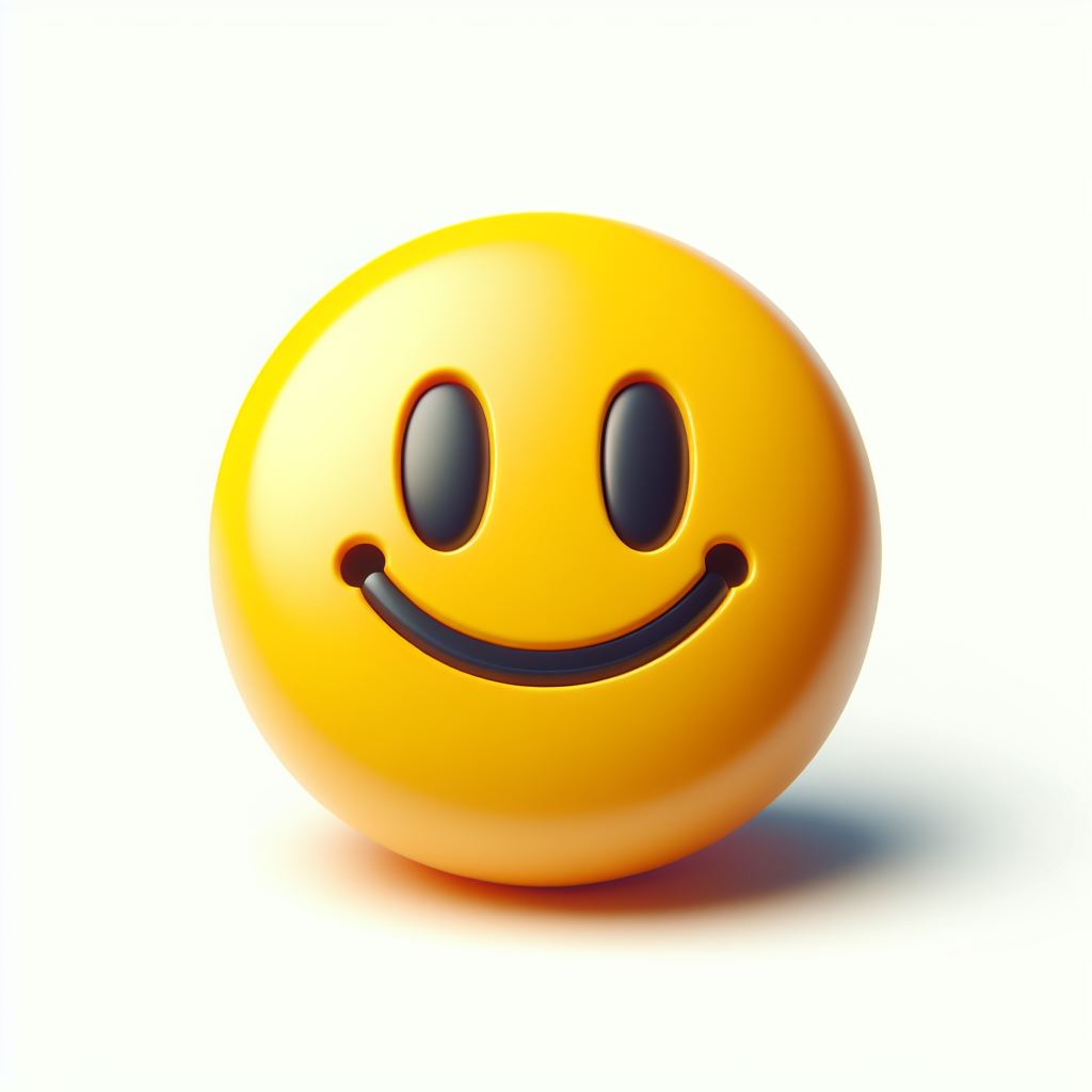 Yellow smiley face on white background Yellow smiley face on white background