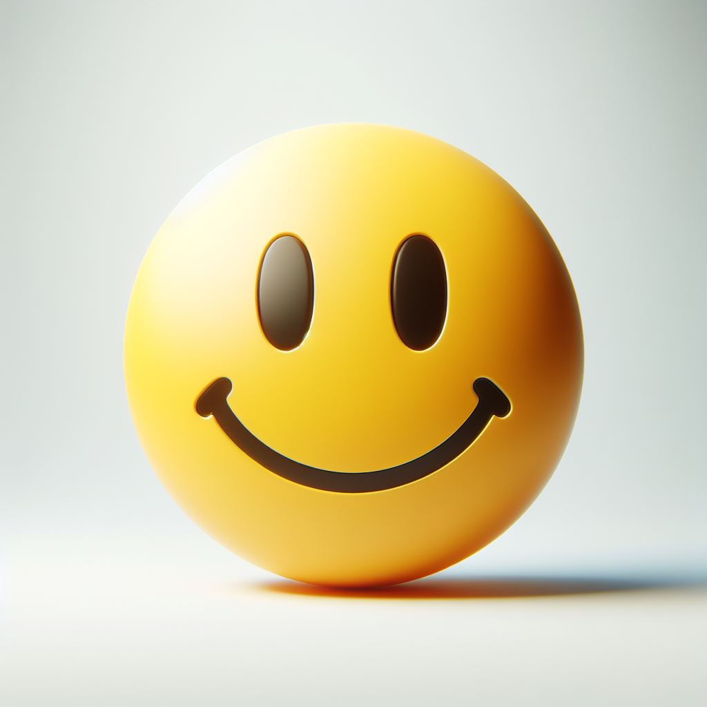 Yellow smiley face on white background Yellow smiley face on white background