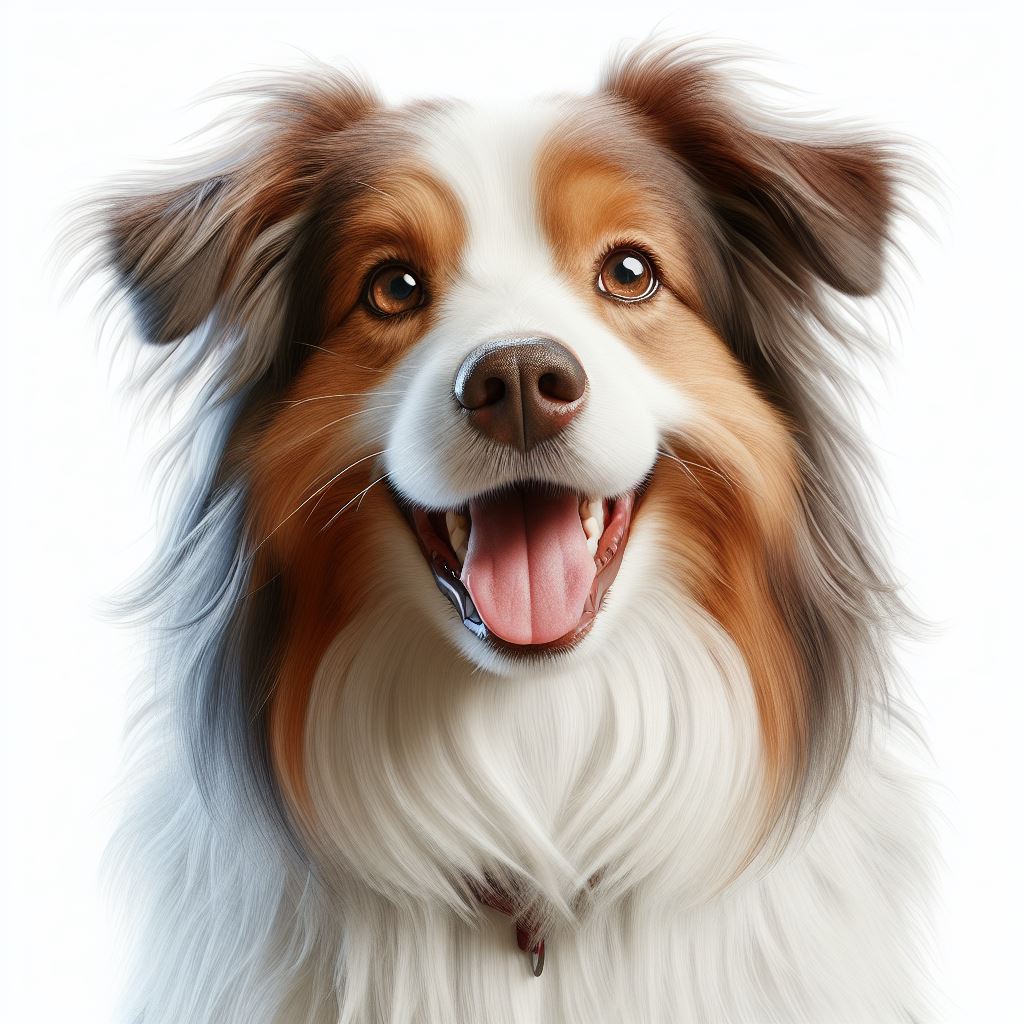 Happy australian shepherd portrait Happy australian shepherd portrait