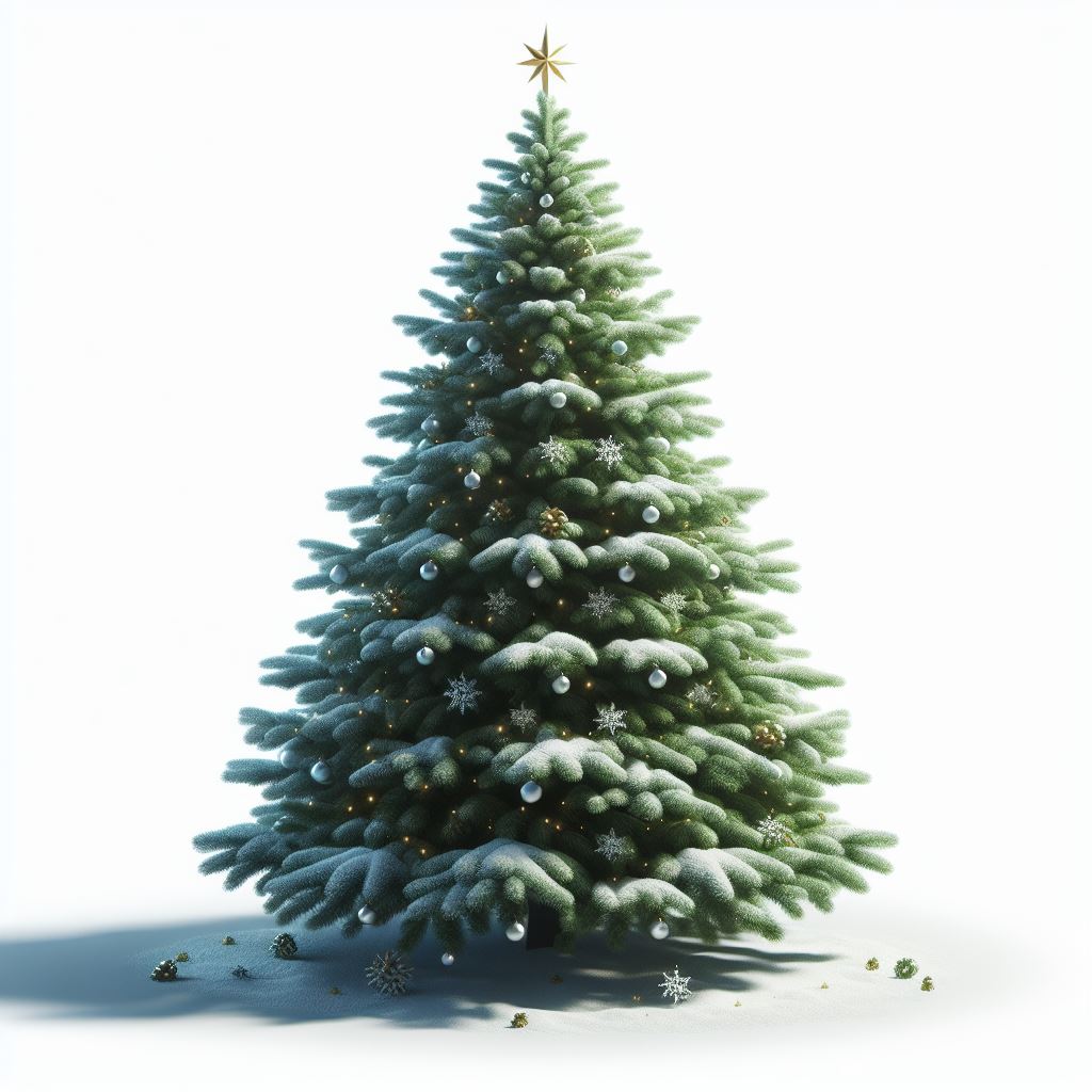 Decorated snow-covered christmas tree Decorated snow-covered christmas tree