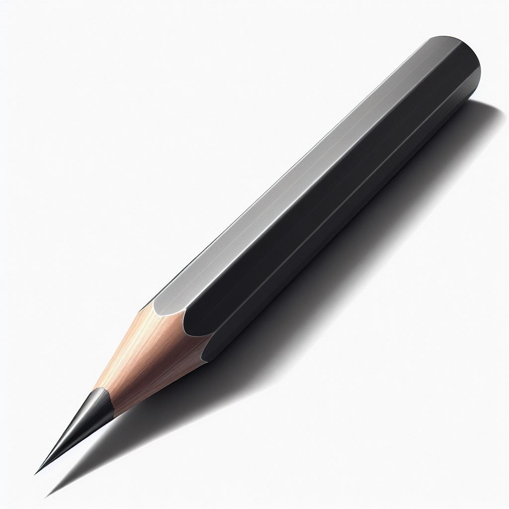 Black pencil on white background Black pencil on white background