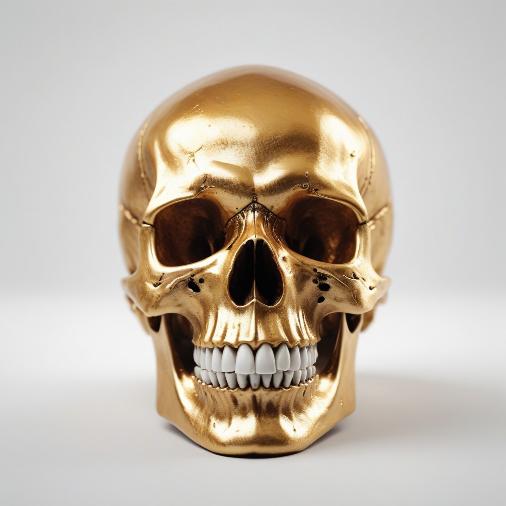 Gold human skull Gold human skull