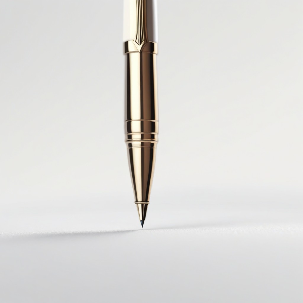 Silver pen pointing downward Silver pen pointing downward