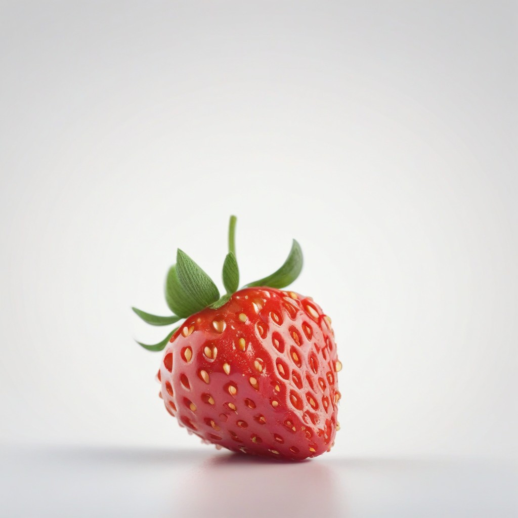 Single red strawberry Single red strawberry