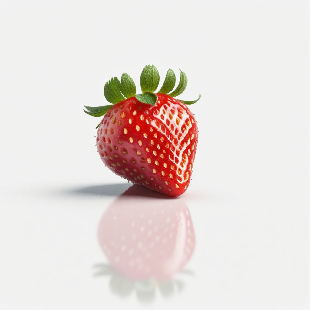 Single strawberry on white background Single strawberry on white background