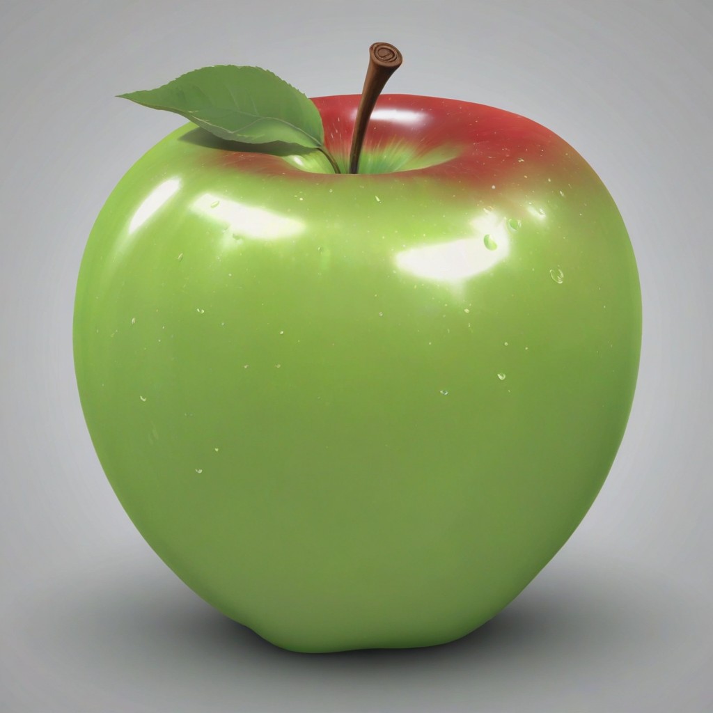 Green apple with red blush Green apple with red blush