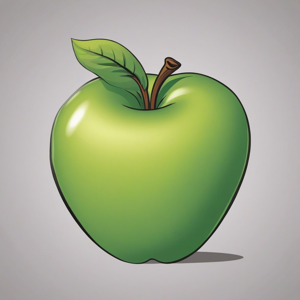 Green apple illustration Green apple illustration