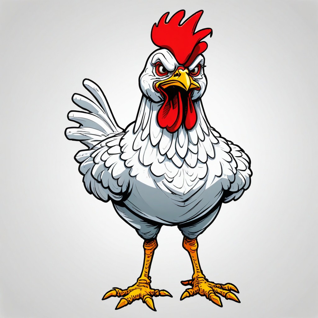 Angry rooster illustration Angry rooster illustration