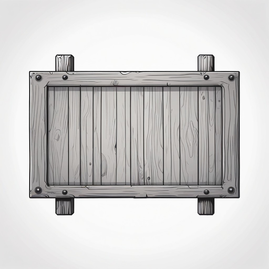 Wooden sign with metal fasteners Wooden sign with metal fasteners