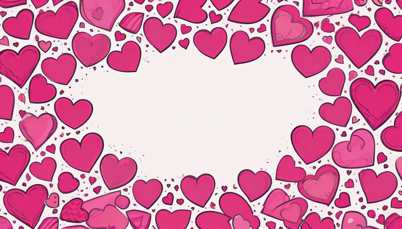 Pink hearts frame Pink hearts frame