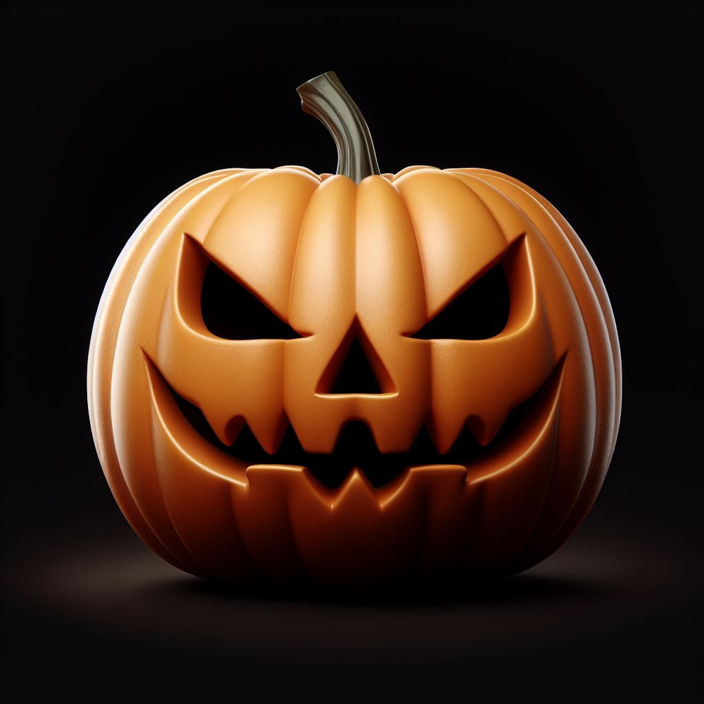 Carved jack-o'-lantern on black background Carved jack-o'-lantern on black background