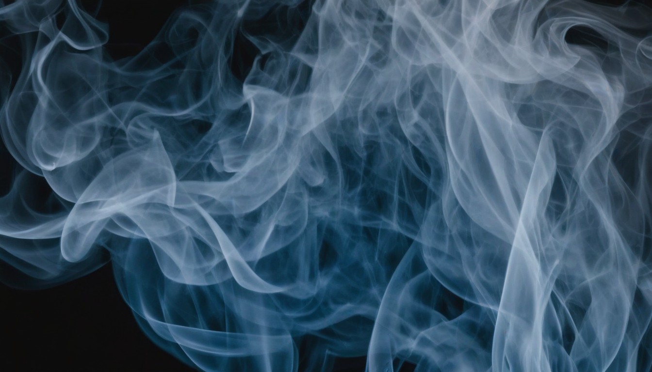 White smoke against black background White smoke against black background