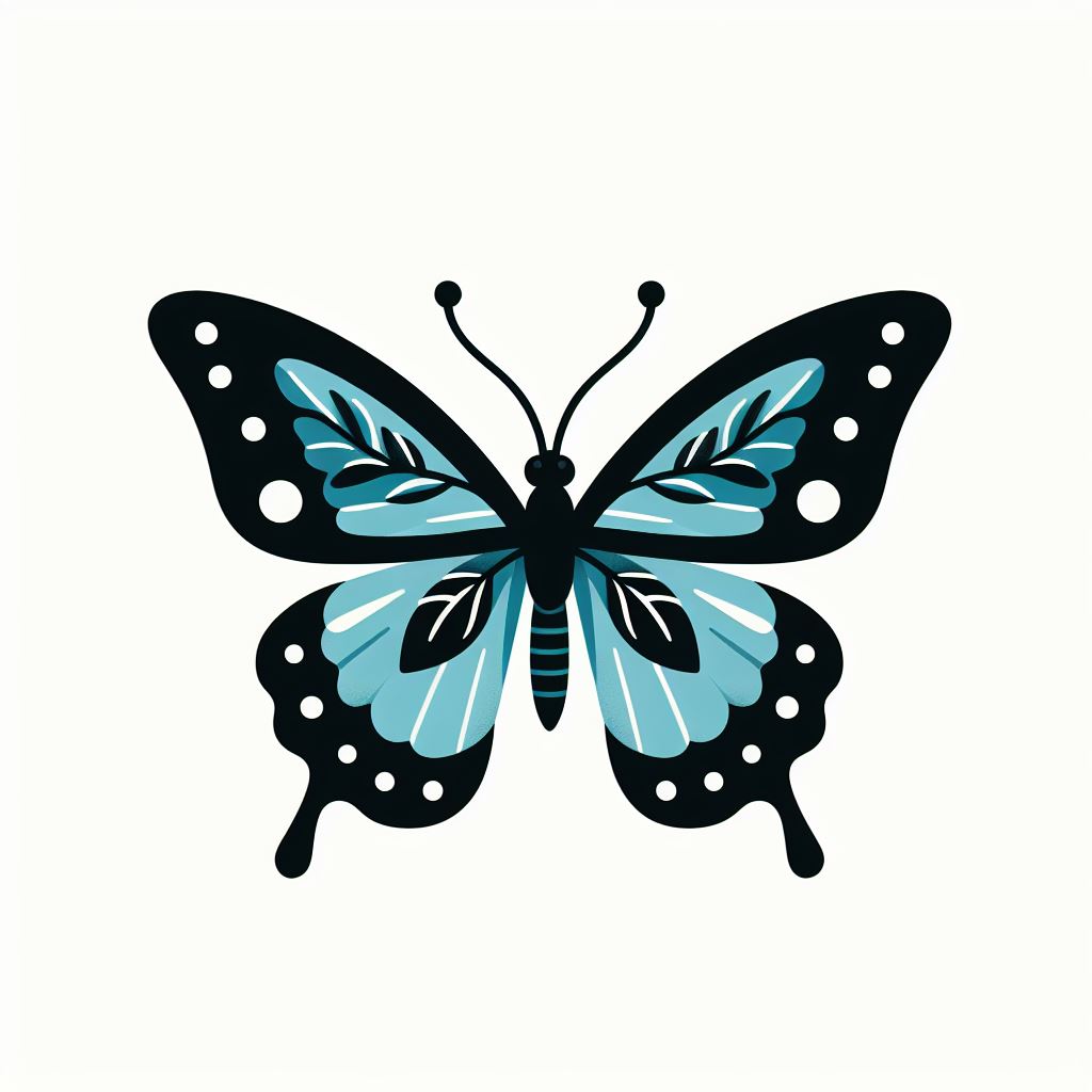 Blue butterfly illustration Blue butterfly illustration